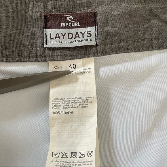 Rip Curl Laydays Dawn Patrol Swim Board Shorts Trunks Pocket Mens Size 40 XL - Picture 8 of 8